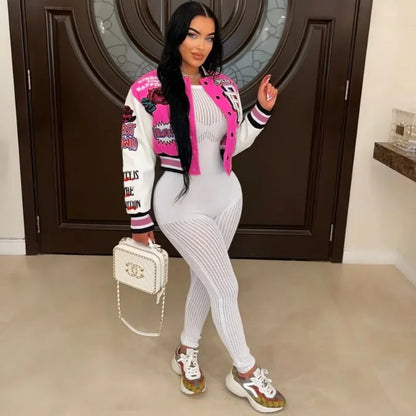 Woolen Varsity Colorblock Jacket