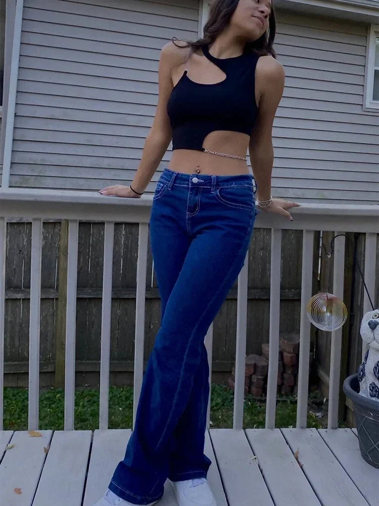 Grunge Sexy Cut-out Chain Y2K Cami Top