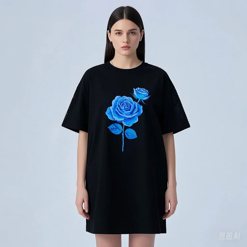 Long Style Cotton Casual T-shirt