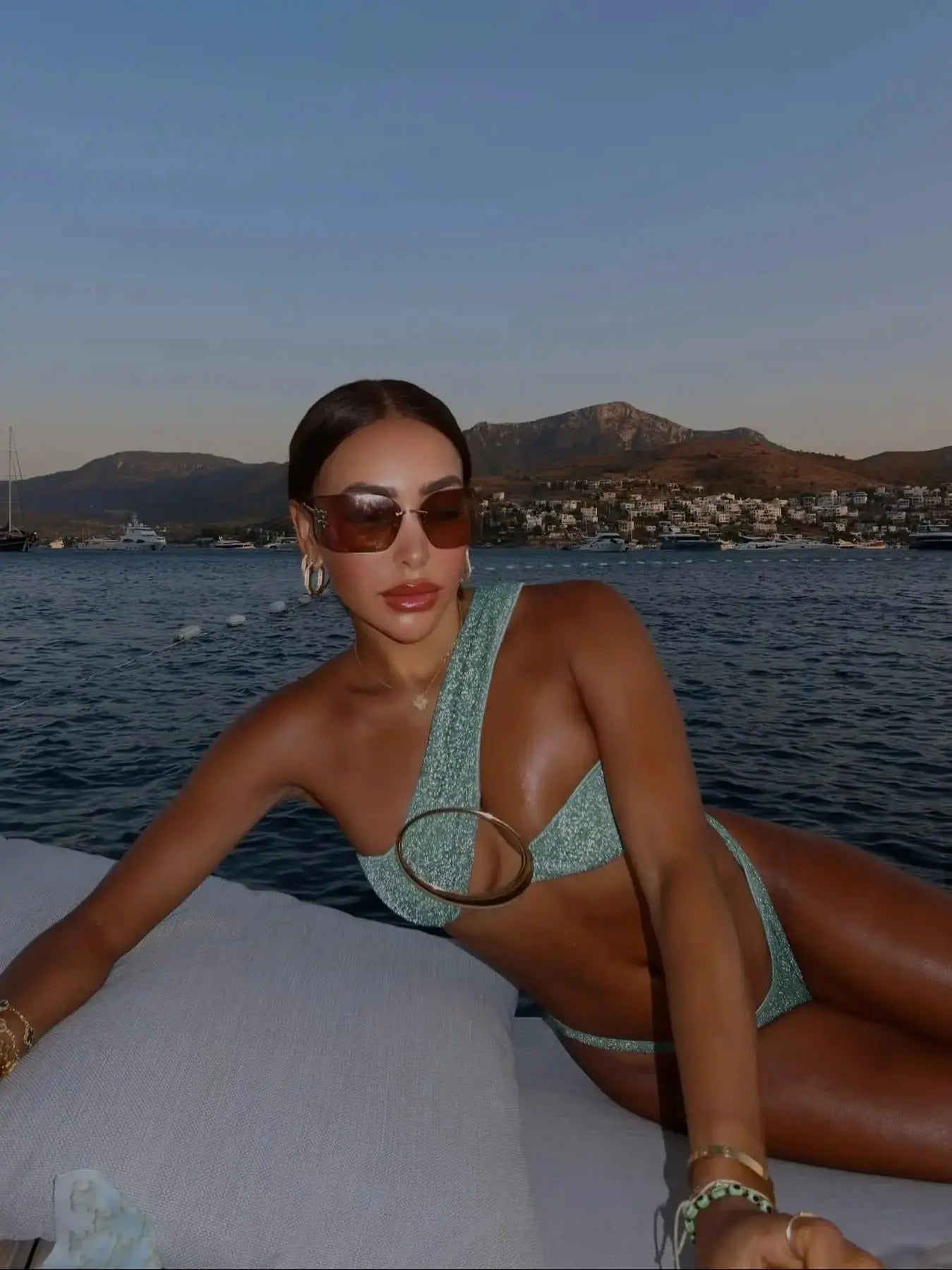 High Waist Bandage High Leg Bikini Sets