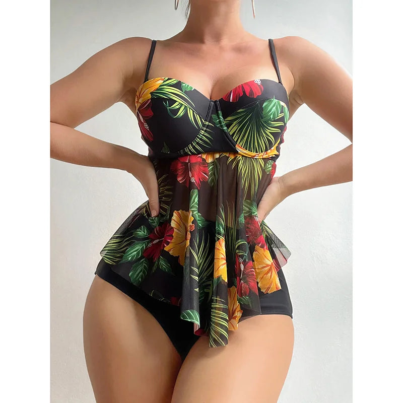 Slimming High Waist Push Up Two Piece Swim Sets