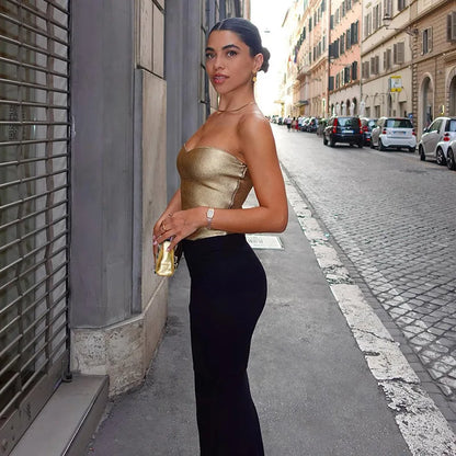 Cryptographic Vintage Gold Strapless