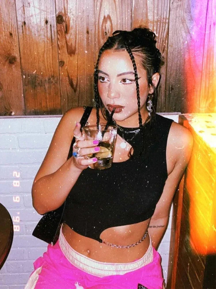 Grunge Sexy Cut-out Chain Y2K Cami Top