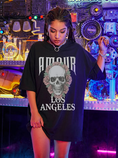 Skull Butterfly Cotton T-shirt