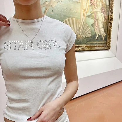 Star Girl Rhinestone Grunge T-shirt