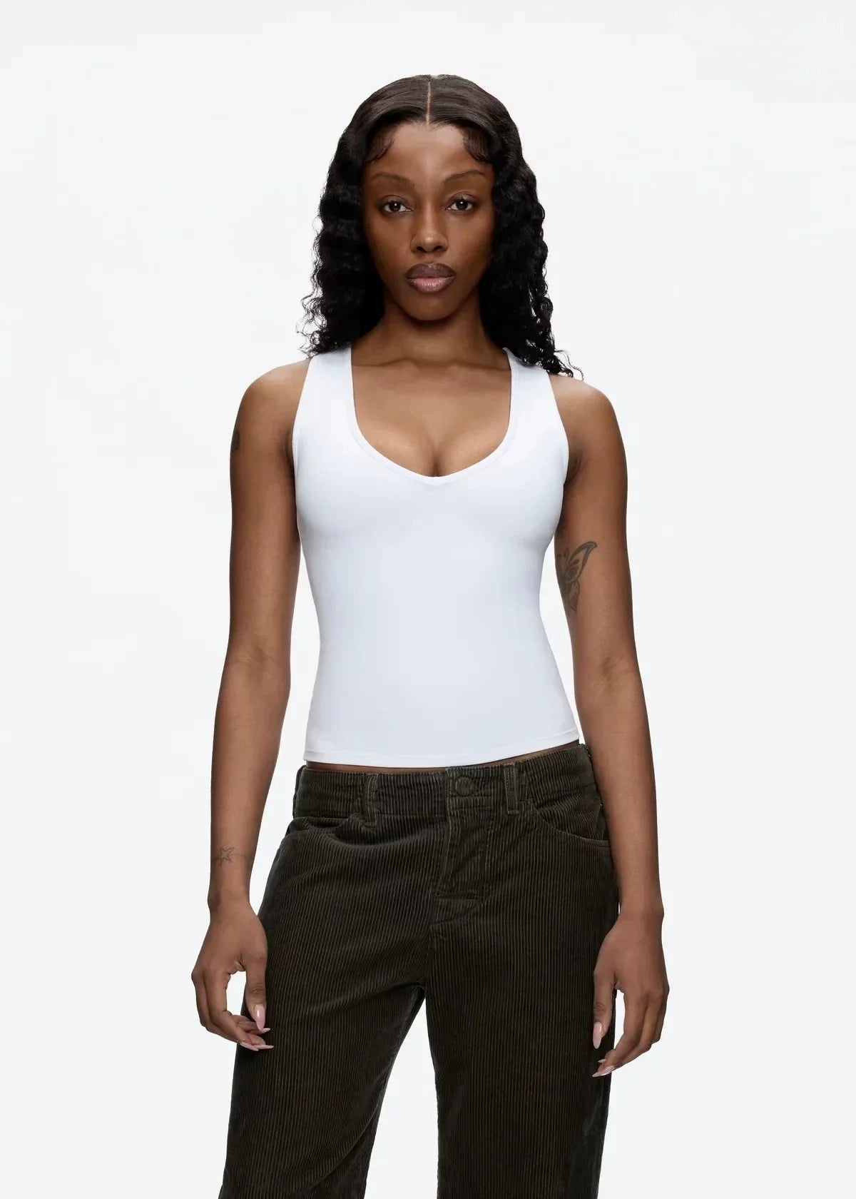 Minimalist Deep V Sexy I-Shaped Cami Top
