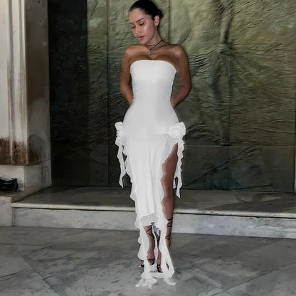 Bodycon Midi Streetwear Floral Dress