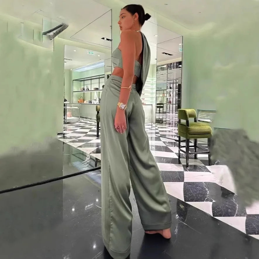 Halter Strapless Pant Suit