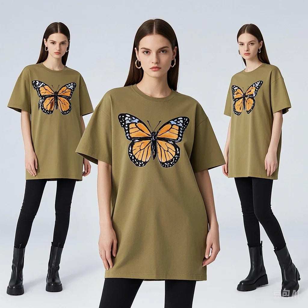 Appliqué Cotton Loose Fit T-shirt