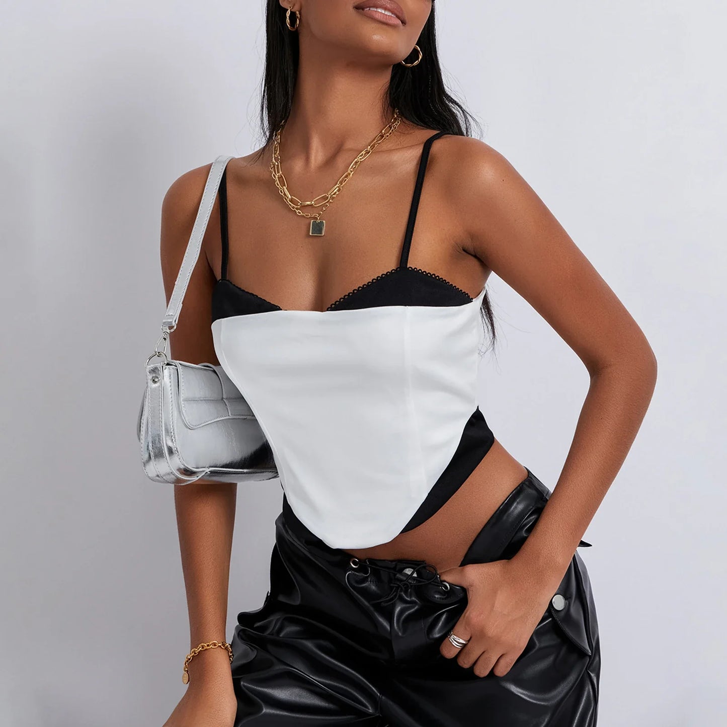 Y2K Fairy Patchwork Backless Cami Top