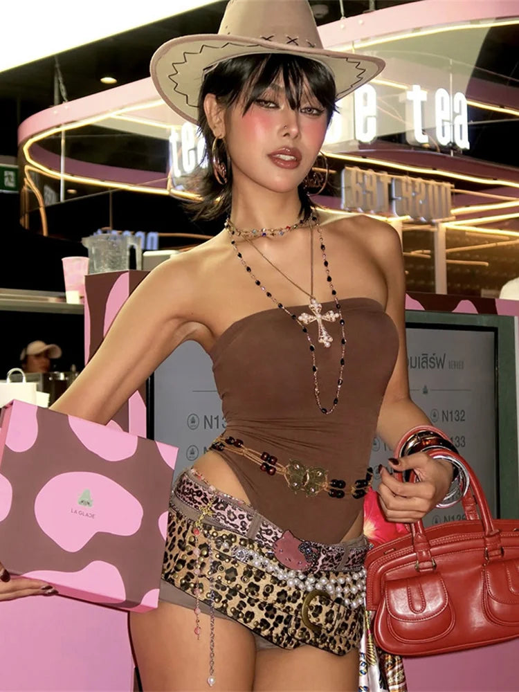 Sleeveless Backless Elastic Strapless