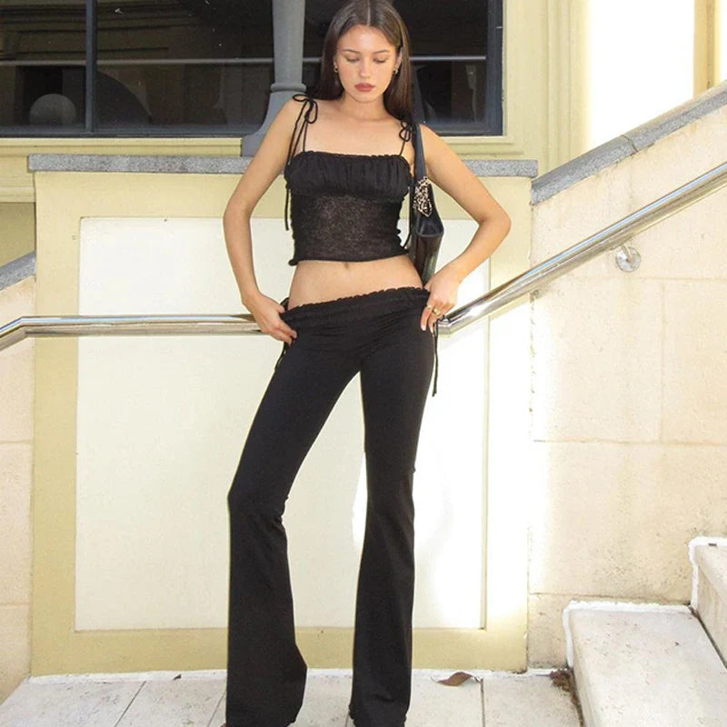 Ruffle High Waist Street Cami Top