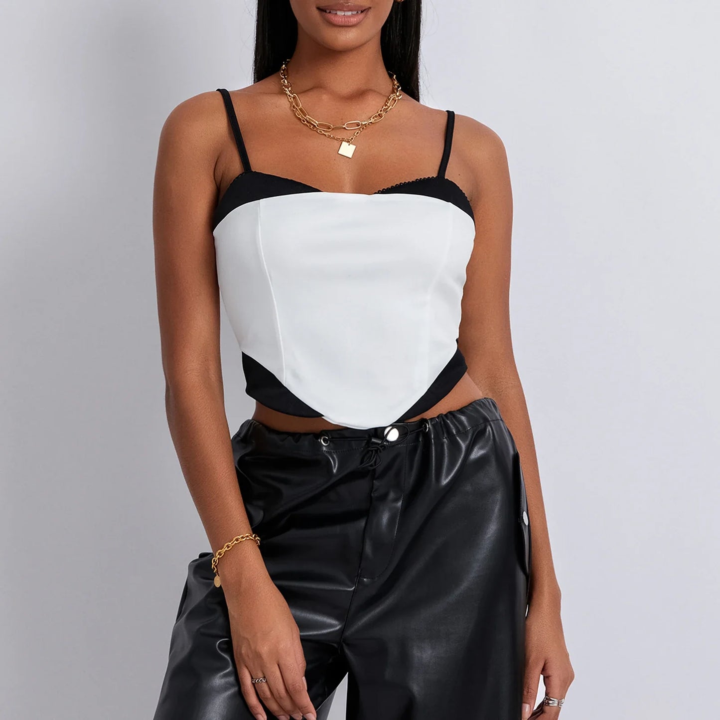 Y2K Fairy Patchwork Backless Cami Top