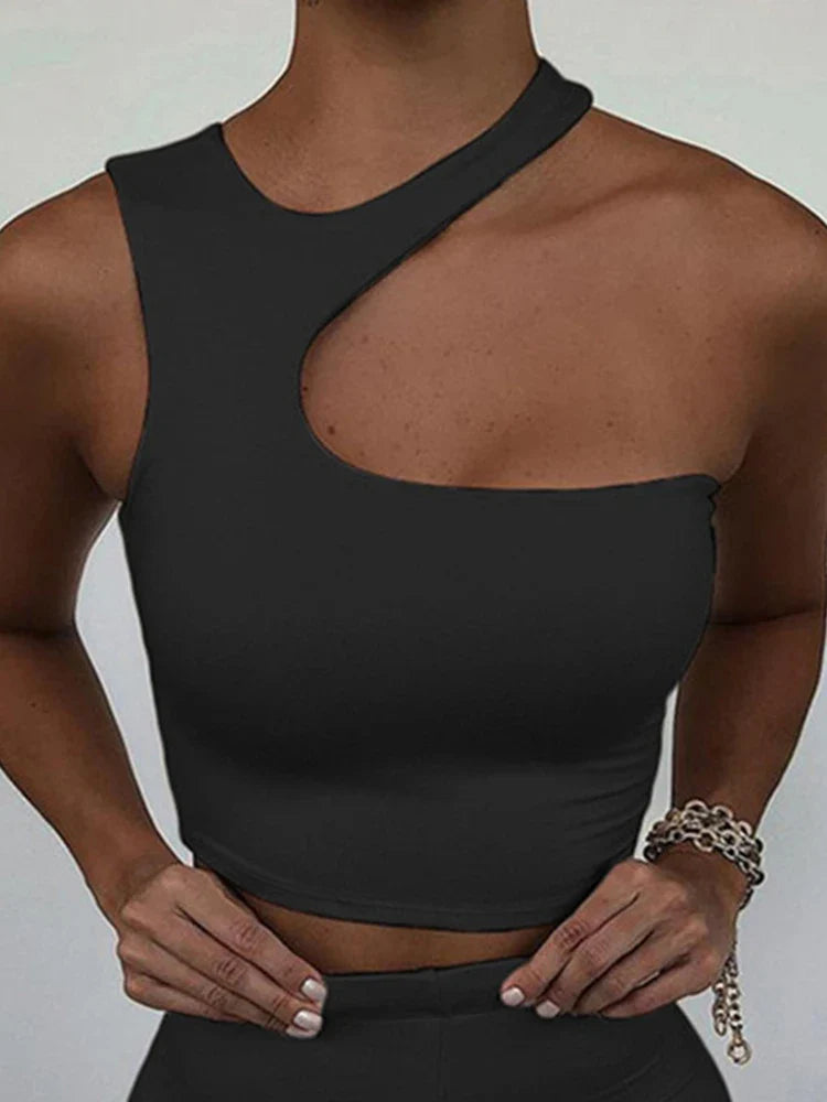 Cut Out Off Shoulder Sport Cami Top