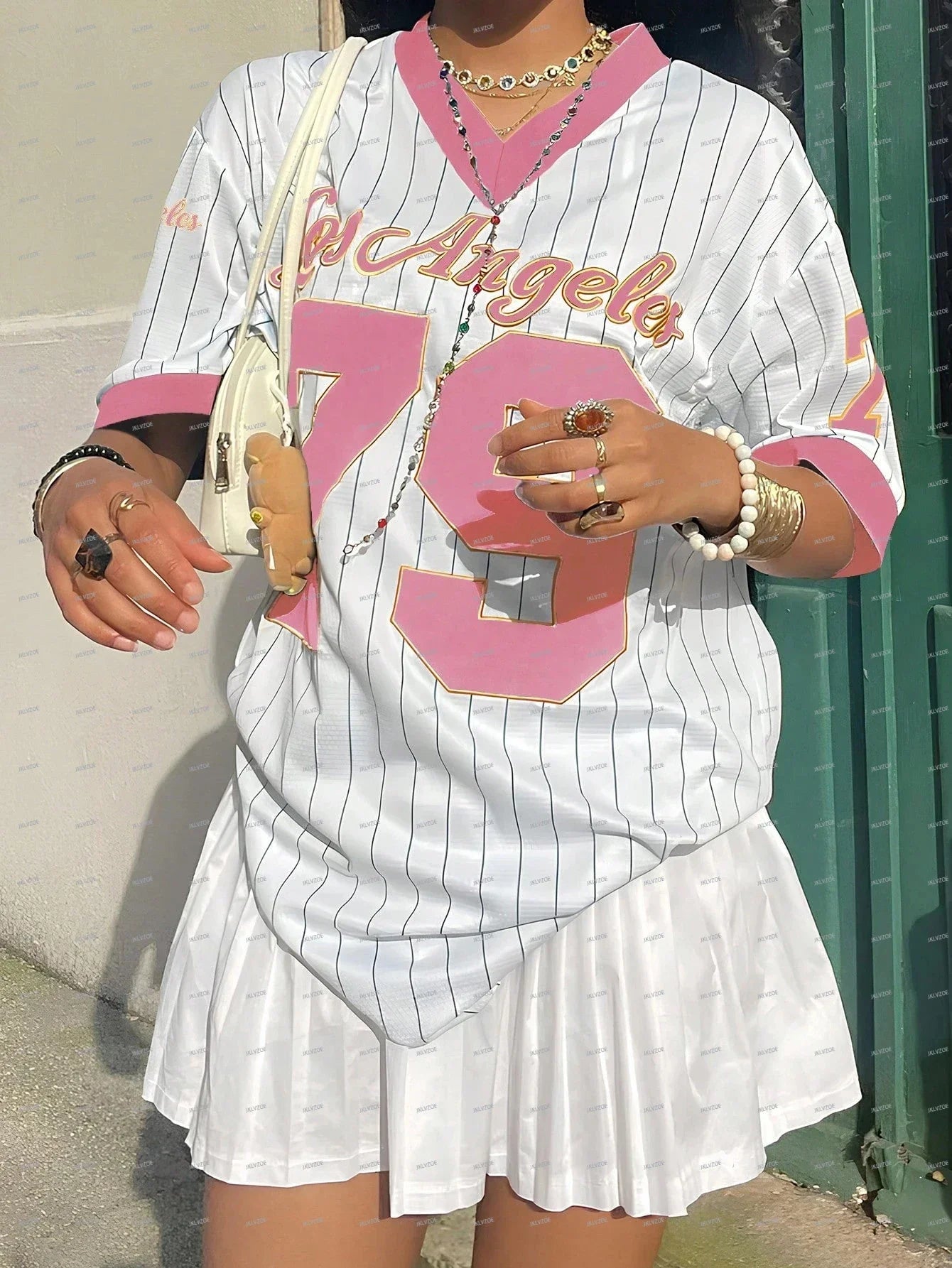 Los Angeles Graphic Stripe T-shirt