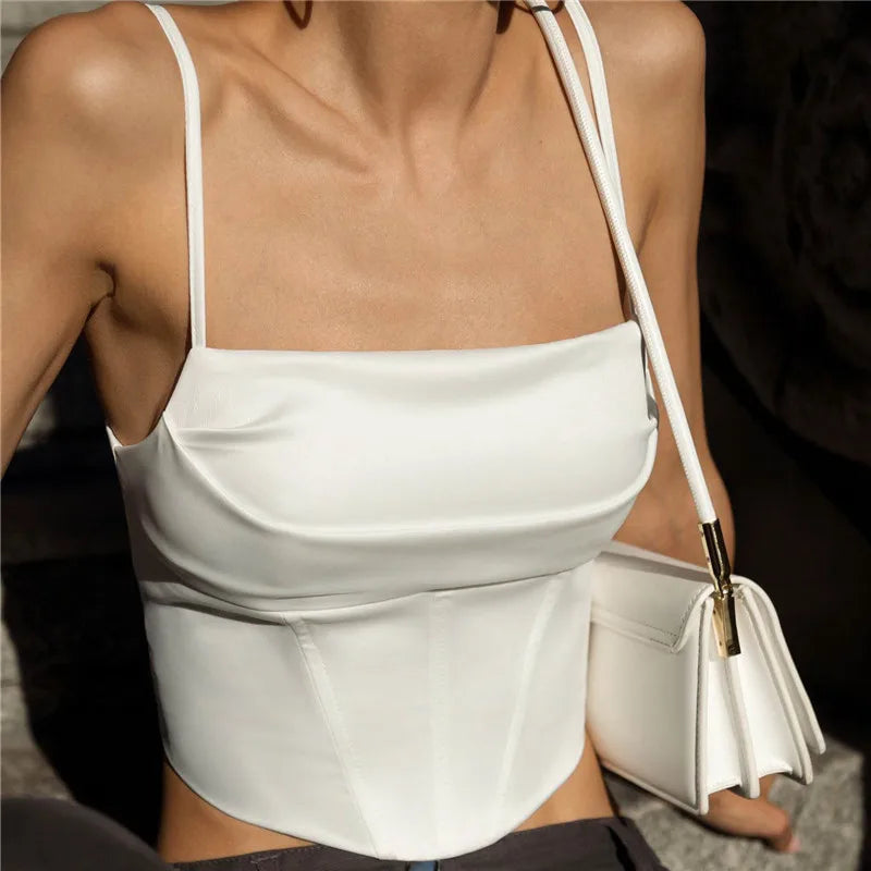 Sleeveless Backless Bandage Strap Cami Top