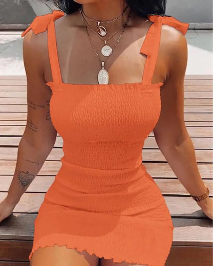 Off Shoulder Pullover Sheath Mini Dress
