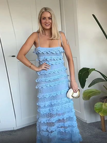 Solid Lace Off Shoulder Midi Dress