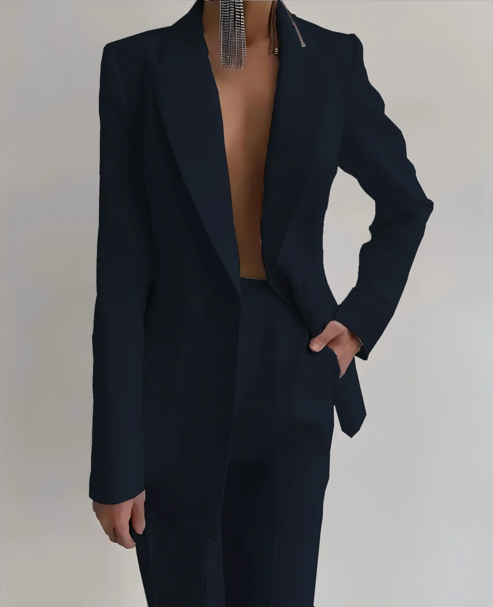 Purple Double Breasted Pant Suit