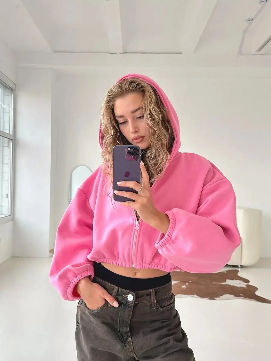 Solid Color Fashion Hoodie