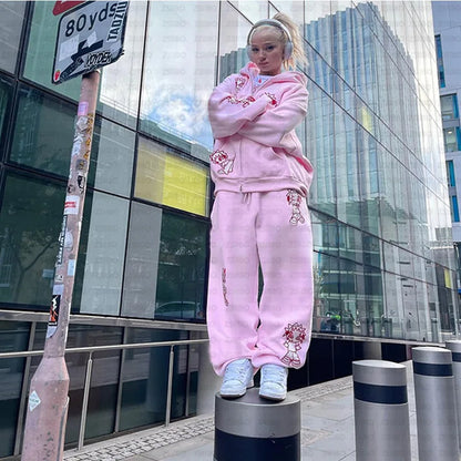 High Street Printed Zipper Hoodie