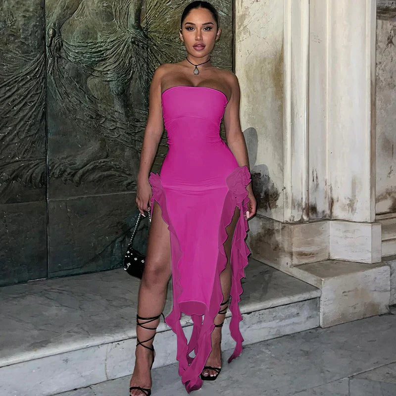 Bodycon Midi Streetwear Floral Dress