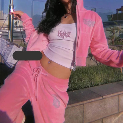 Bratz Rhinestone Velvet Hoodie