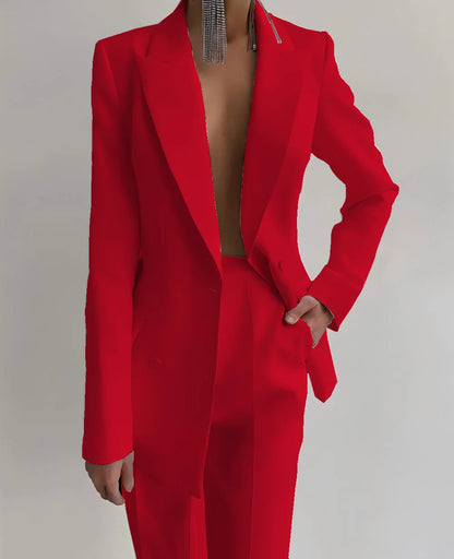 Purple Double Breasted Pant Suit