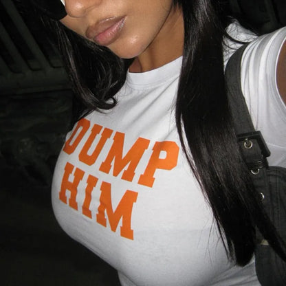 Letter Print Harajuku Retro Crop Top