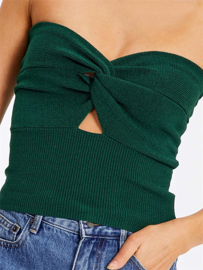 Knit Corset Basic Backless Strapless