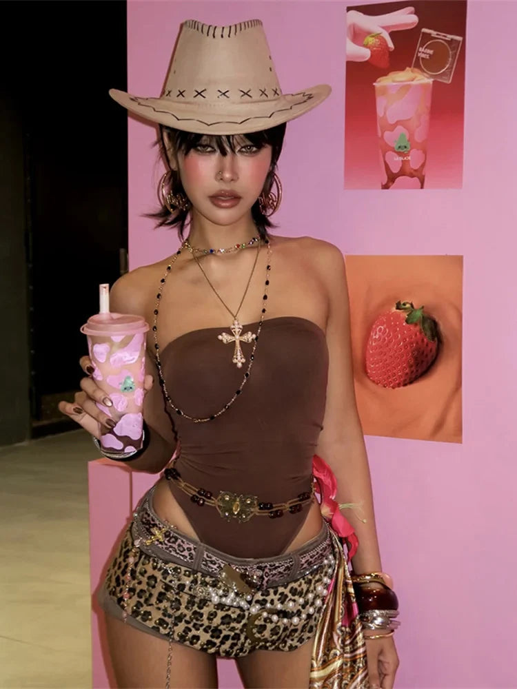 Sleeveless Backless Elastic Strapless