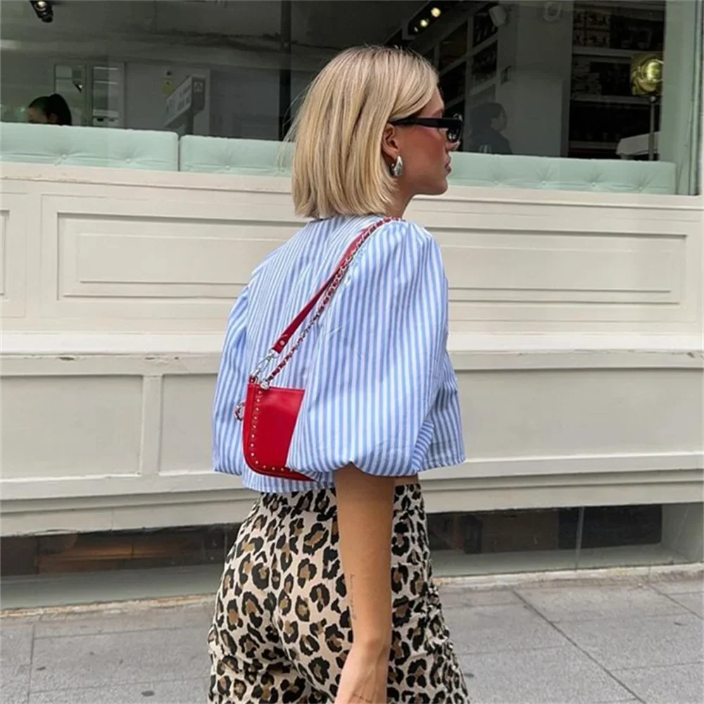 Slim Fit Versatile Bow Poplin Short Blouse