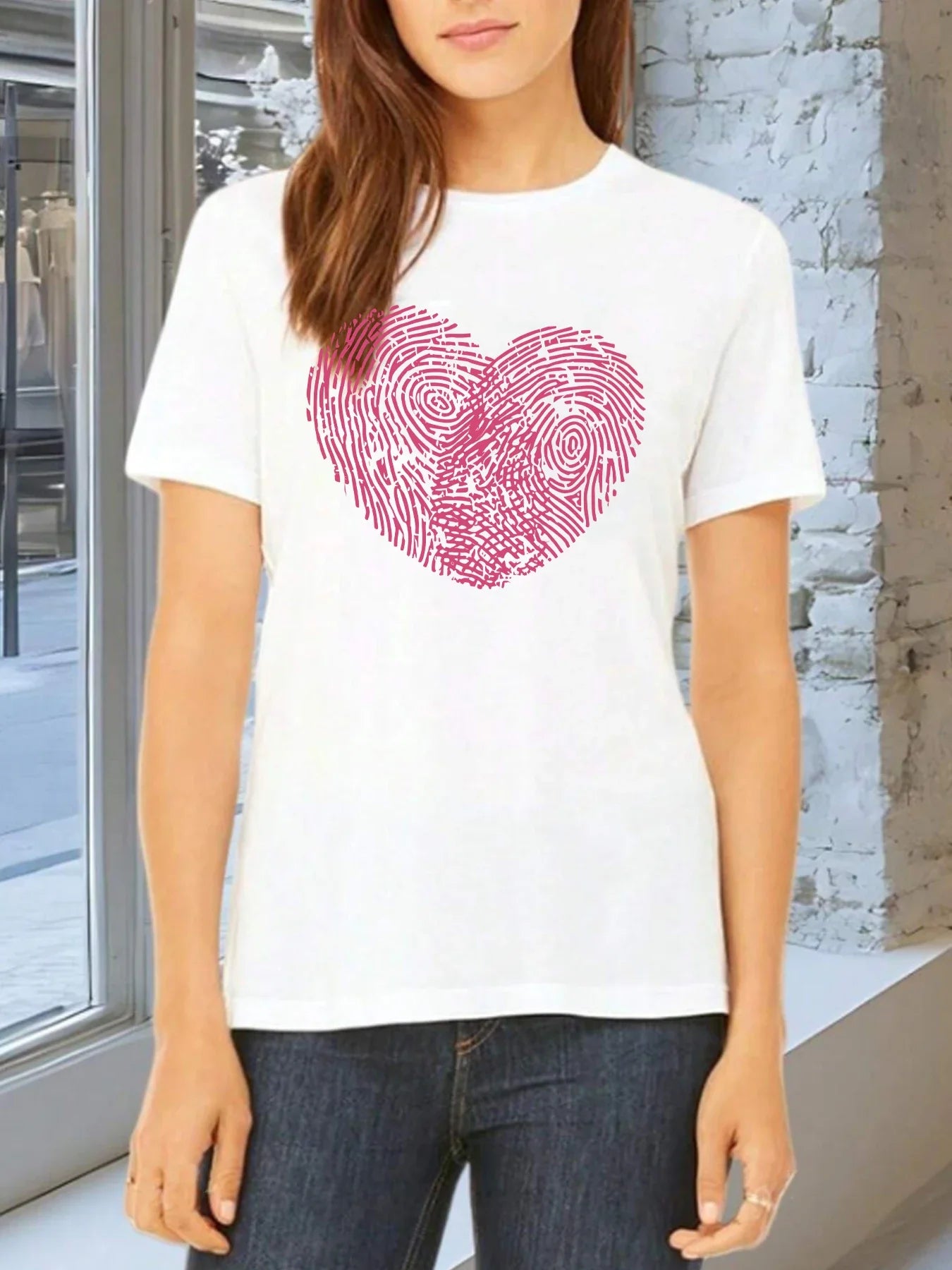 Fingerprint Love Pattern T-shirt