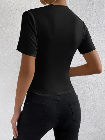 High Neck Slim Fit Cropped Crop Top