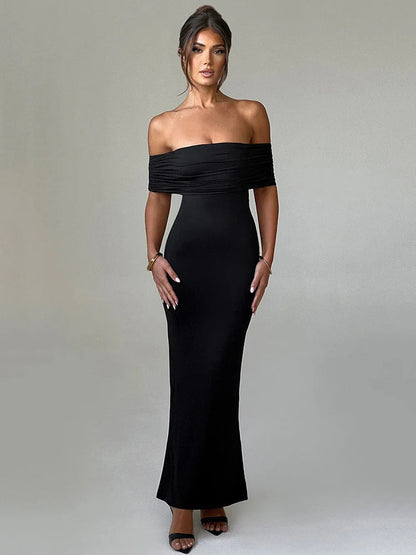 Strapless Backless Bodycon Maxi Party Dress