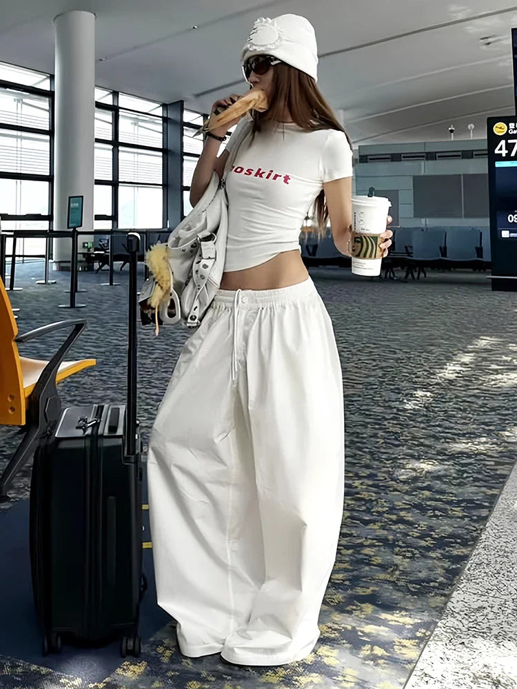 Letter Print Hipster Y2K Crop Top