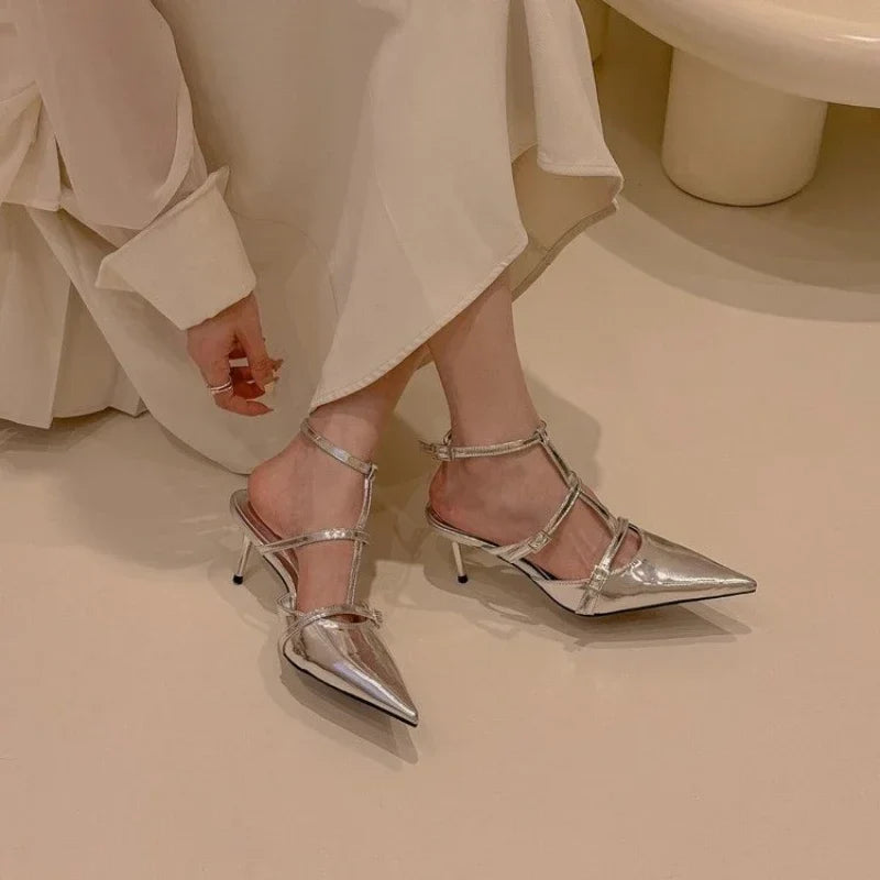 Sexy Comfortable Solid Buckle Elegant New Summer Fashionable Low Heel Pumps