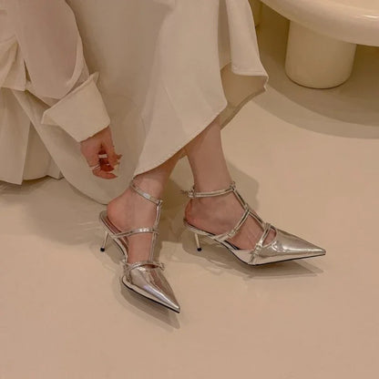 Sexy Comfortable Solid Buckle Elegant New Summer Fashionable Low Heel Pumps