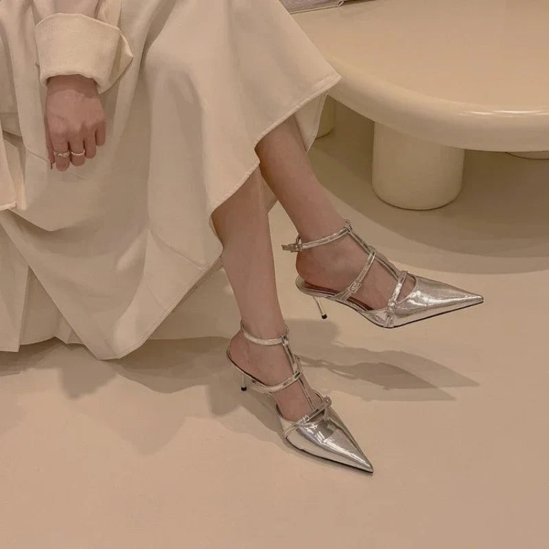 Sexy Comfortable Solid Buckle Elegant New Summer Fashionable Low Heel Pumps