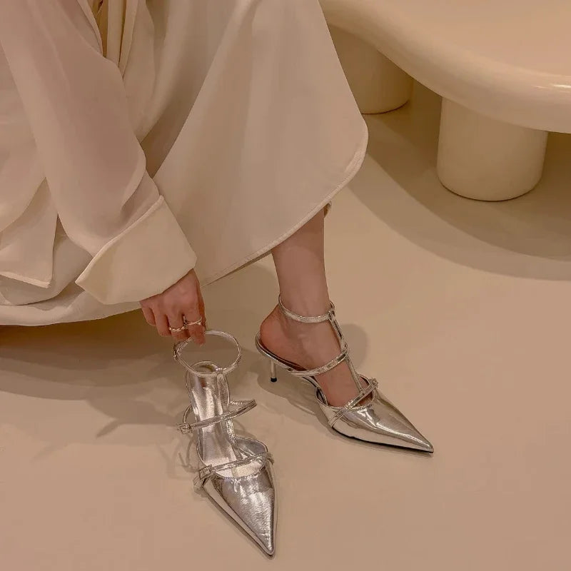 Sexy Comfortable Solid Buckle Elegant New Summer Fashionable Low Heel Pumps