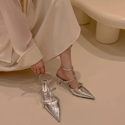 Sexy Comfortable Solid Buckle Elegant New Summer Fashionable Low Heel Pumps