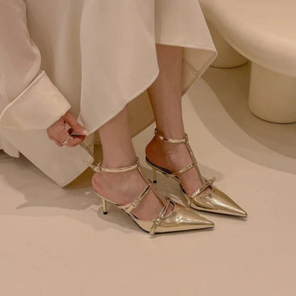 Sexy Comfortable Solid Buckle Elegant New Summer Fashionable Low Heel Pumps