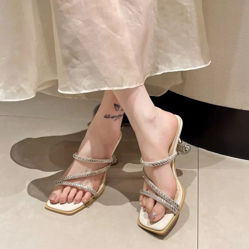 Fairy Fengshui Diamond Sequins Simple Solid Designer Concert High Heel