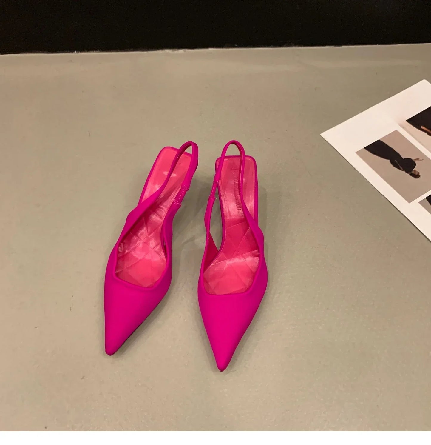 Summer Autumn Solid Color Banquet Pointed Toe Sexy Comfortable Casual Slip-on Shoes Low Heel Pumps