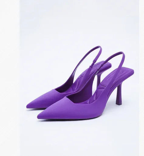 Summer Autumn Solid Color Banquet Pointed Toe Sexy Comfortable Casual Slip-on Shoes Low Heel Pumps