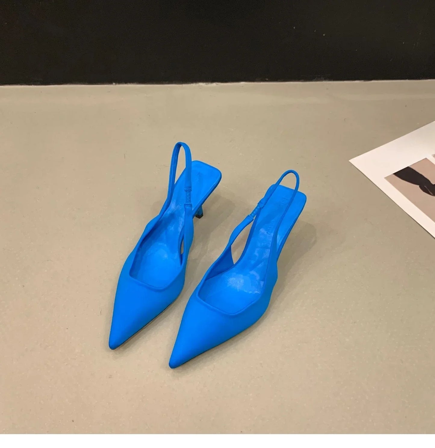 Summer Autumn Solid Color Banquet Pointed Toe Sexy Comfortable Casual Slip-on Shoes Low Heel Pumps