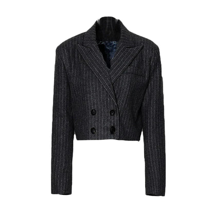 Patchwork Lace Casual Deep V Neck Long Sleeve Solid Slimming Elegant Fashion Blazer