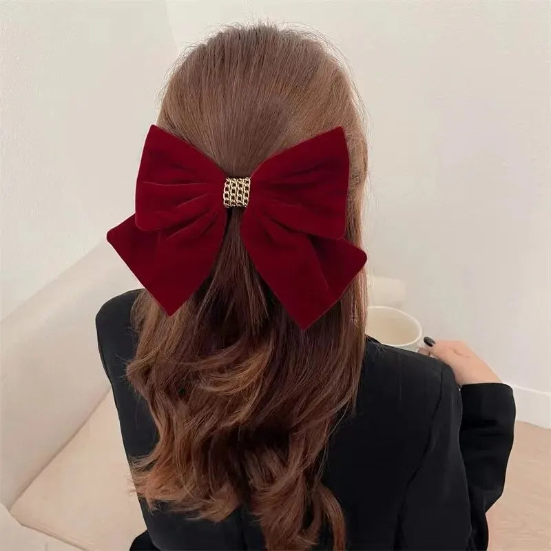 Vintage Black Wine Red Prom Party Christmas Hair Accessory