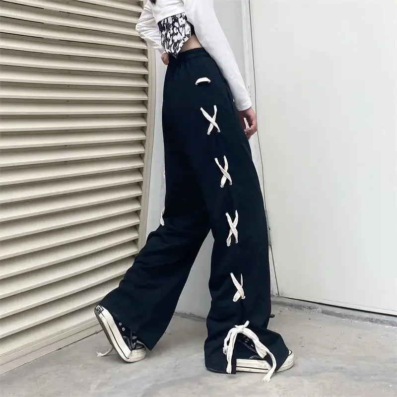Vintage Y2K All-match Style  Style Office Lady  High Waist   Sweatpants