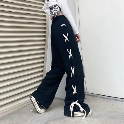 Vintage Y2K All-match Style  Style Office Lady  High Waist   Sweatpants